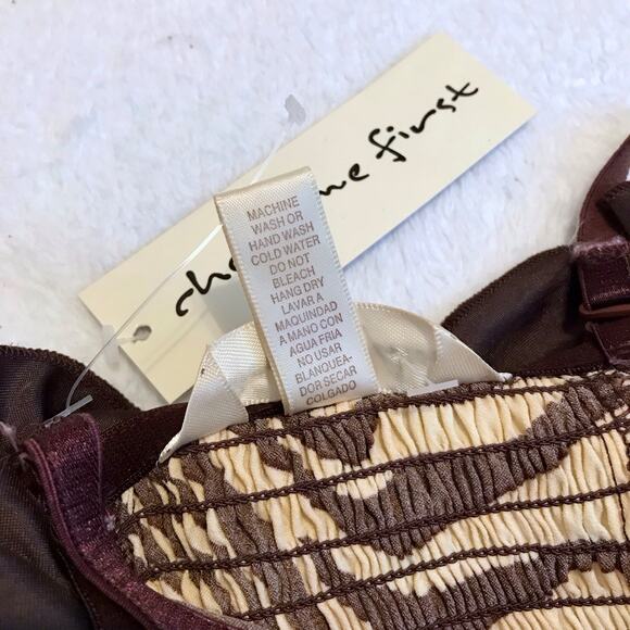 Check Me First NWT Brown and Taupe Zebra Print Bustier Women Various - Picture 13 of 13